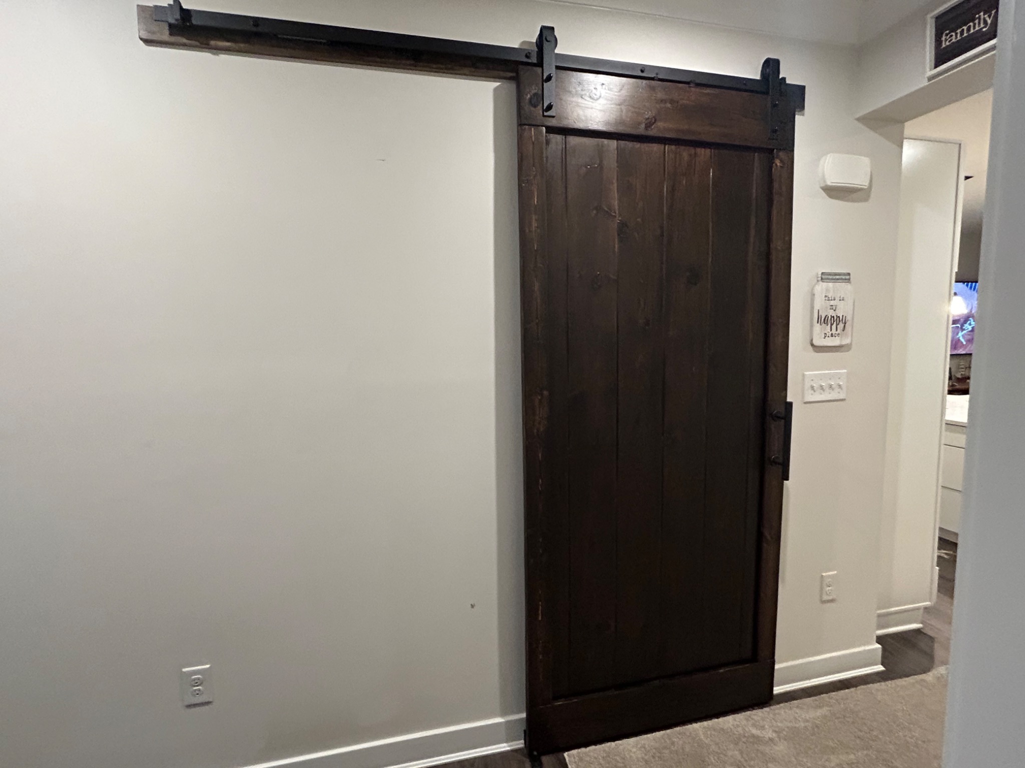 Interior accent wall before project