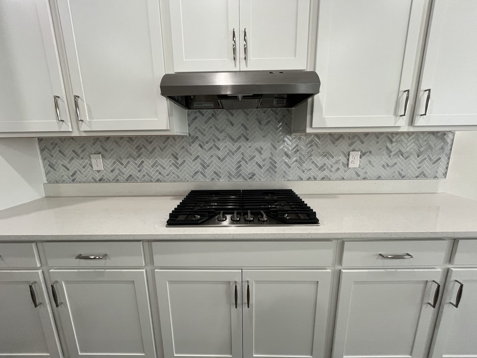 Herringbone backsplash